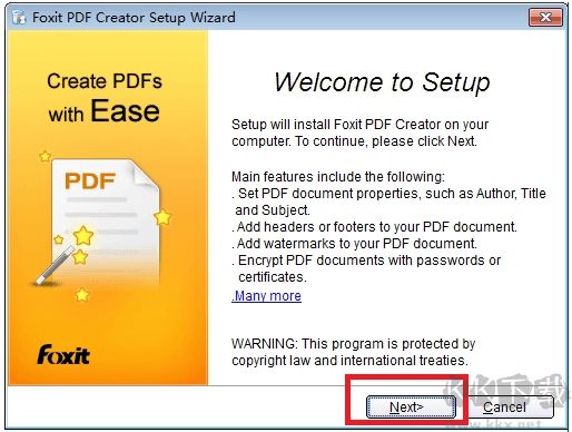 Foxit PDF Creator(PDF打印機)