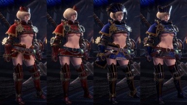 怪物獵人世界冰原女性性感炎王龍炎妃龍防具MOD