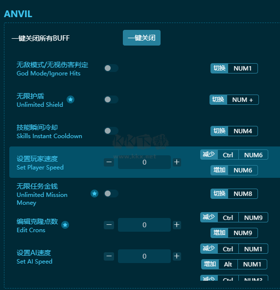 ANVIL十五項風靈月影修改器
